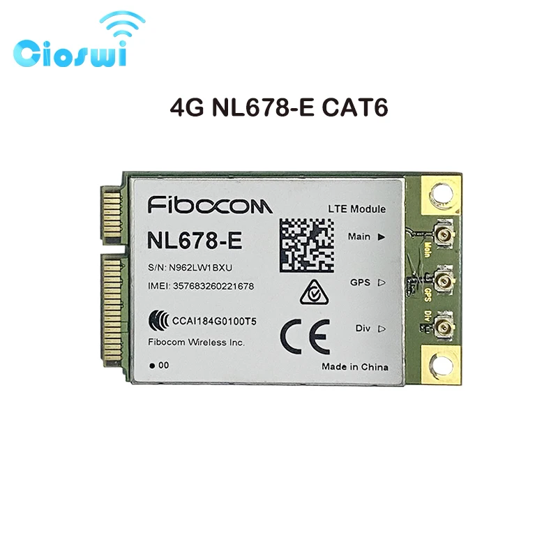 Original Used 4G Modem CAT6 NL678-E LTE Mini PCIe 3G 4G Module for Router Work in RU Europe Asia B1 B3 B5 B7 B8 B20 B28