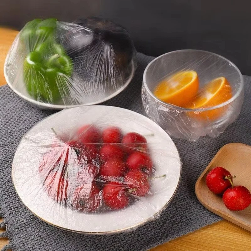 Copertura per alimenti usa e getta Coperchi per alimenti elastici in plastica per uso alimentare Sacchetti avvolgenti Borsa per frigorifero per frutta e verdura