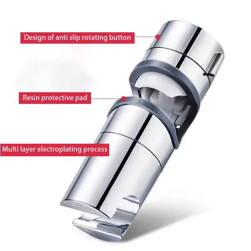 Supporto universale per soffione doccia regolabile 18 ~ 25mm ABS cromato supporto per binario doccia accessori per il bagno staffe di montaggio per doccia Univ