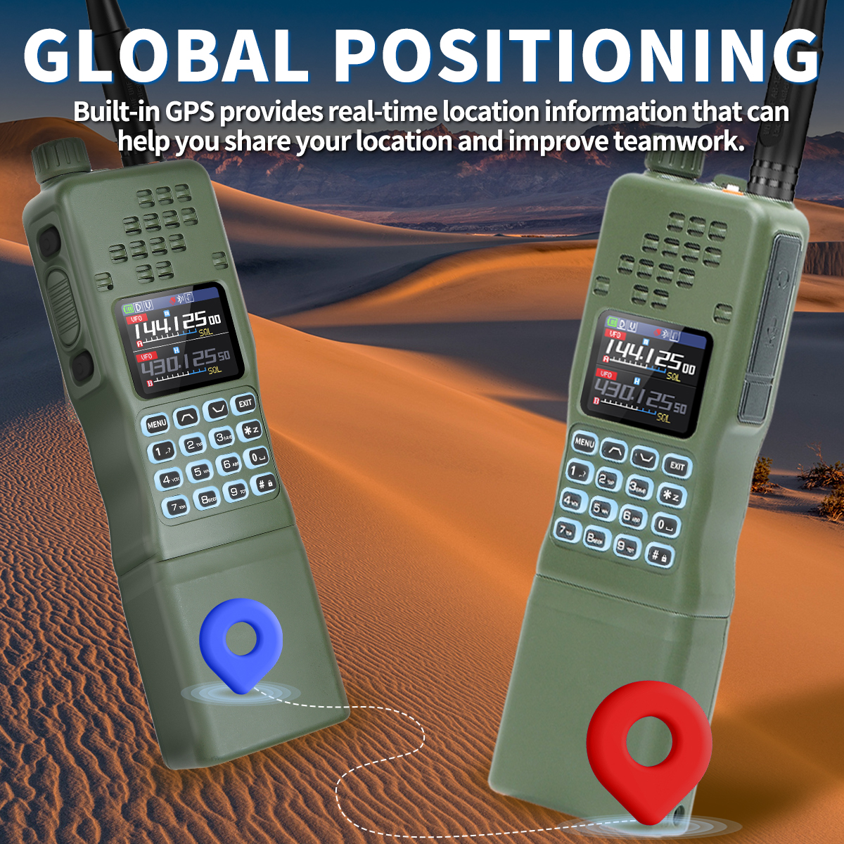 Baofeng AR-152 Pro GPS Walkie Talkie Two Way Radio 12000mAh Battery Tactial 50KM Long Range AN PRC-152 Multi Band Transceiver