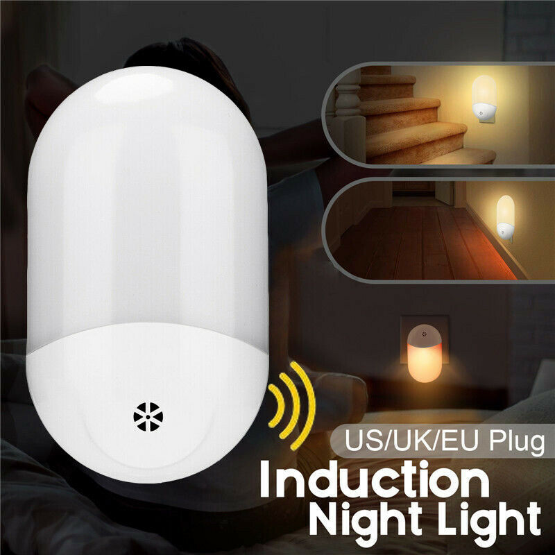LED Pir Bewegungs sensor Nachtlicht Badezimmer Licht Glühbirne Schlafzimmer uns uk EU Plug Home Nachttisch lampe weiß smart