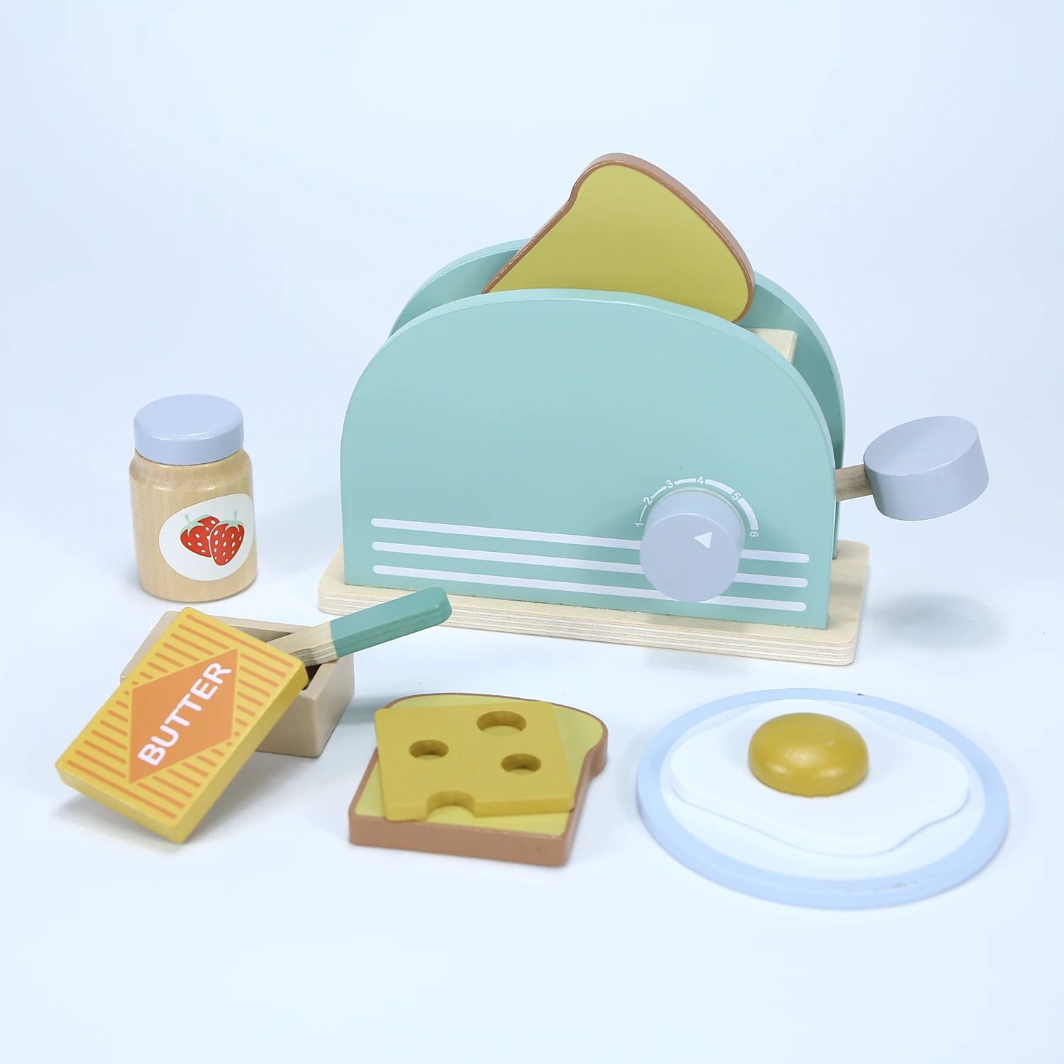 Cucina in legno per bambini Fai finta di giocare Giocattolo Simulazione Macchina da caffè in legno Spremiagrumi Tostapane Miscelatore Apprendimento precoce educativo