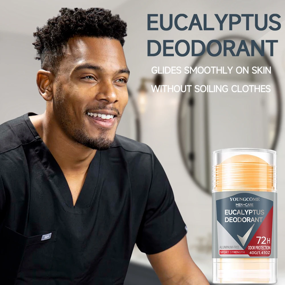Men eucalypt Deodorant Stick Anti Sweating Keep Drying Lasting Fragrance Remove Armpit Odor Underarm Refresh Sticks Refresh