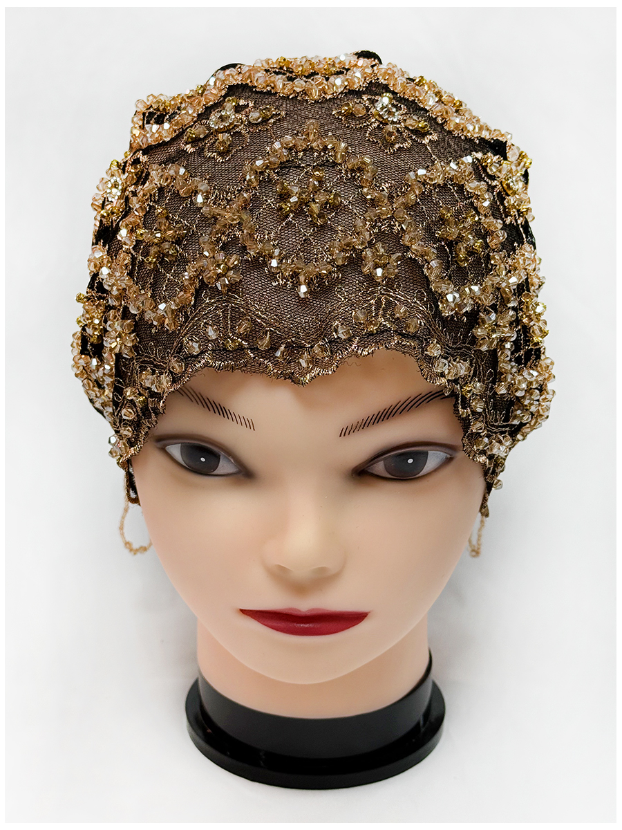 2025, modische Kopfbedeckung, Netzstoff, handbestickt, zum Aufhängen, Perlenschnur, Acryl-Hut, Dubai, neuer muslimischer arabischer Anbetungshut