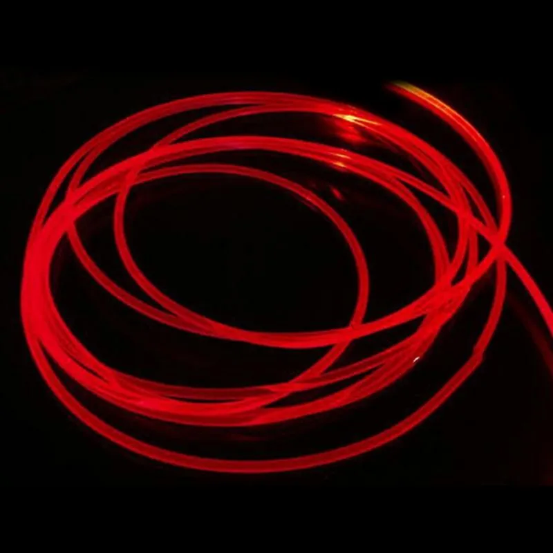Długi kabel światłowodowy Pmma o długości 1 m i średnicy 1,5 mm/2 mm/3 mm do samochodowych świateł LED Jasna listwa prowadząca światło Całe włókno