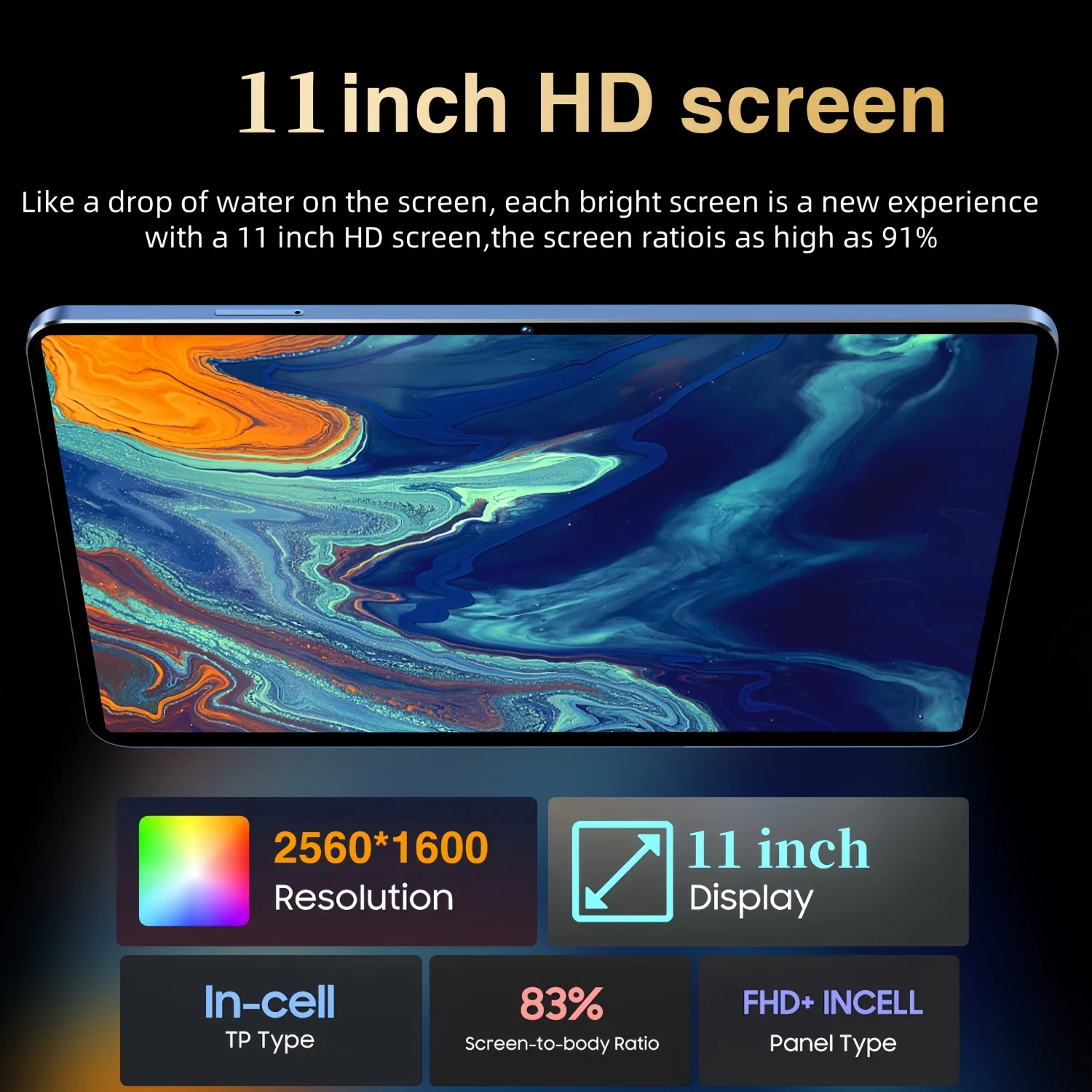 Tablette PC E60 Pro, Android 13, Snapdragon 2024, 16 Go + 1 To, 4K, 11 pouces, 888 mAh, 5G, WiFi, Touriste EpiCard, PhoneCall, Original, Nouveau, 12000