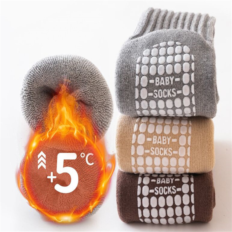 Lawadka 신생아 아기 소녀 소년 양말 겨울 두꺼운 따뜻한 아기 무릎 높은 긴 양말 소녀 소년 부드러운 유아 양말 안티 슬립 0-4Y