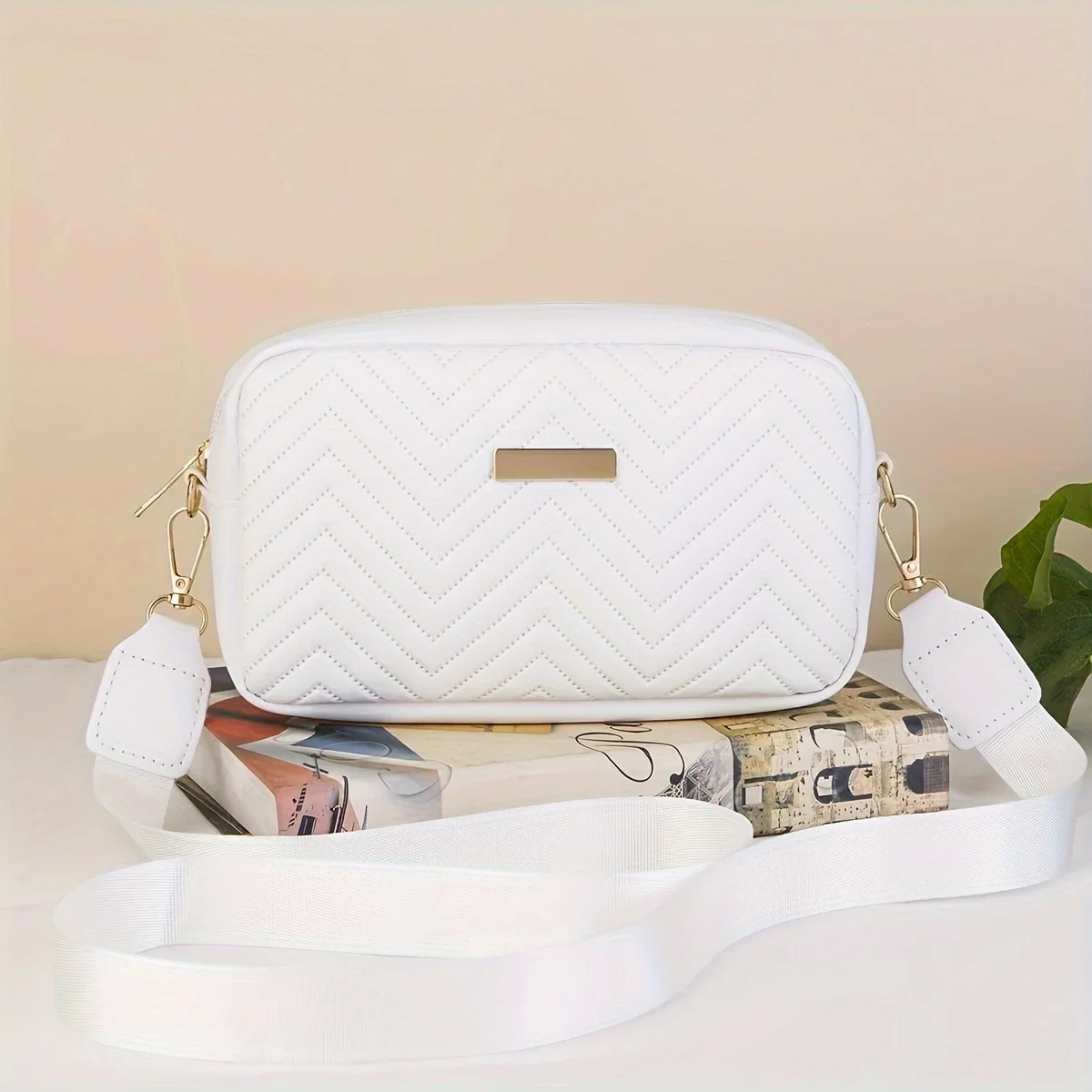 Minimalista mini carteira acolchoada elegante, bolsa de ombro pu moderna, bolsa casual feminina e carteira para celular