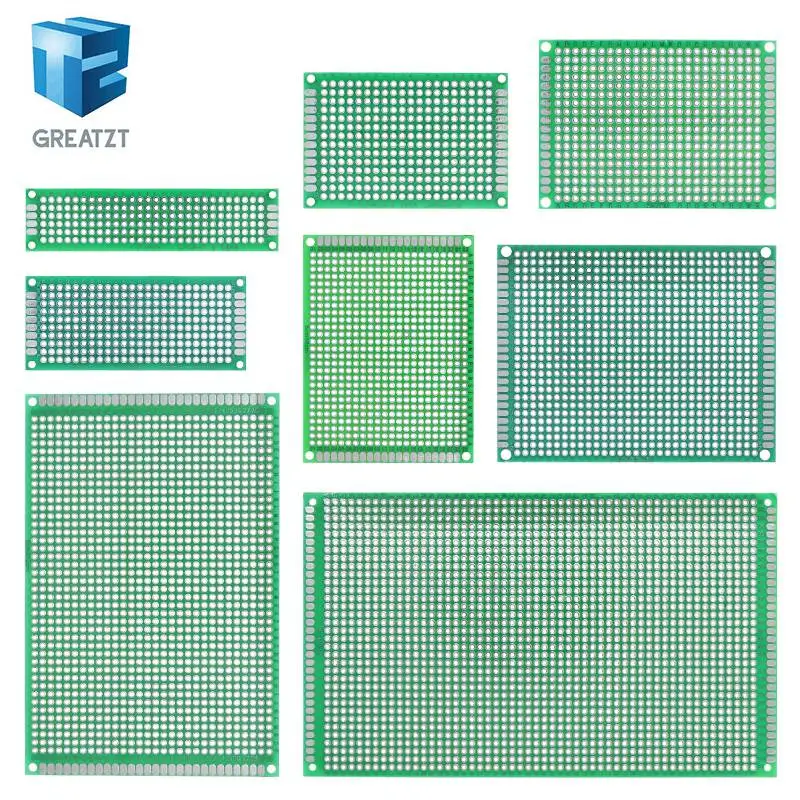 2x8 3x7 4x6 5x7 6x8 7x9 8x12 9x15 Double Side Prototype Diy Universal Printed Circuit Board Protoboard For Arduino Diy Kit