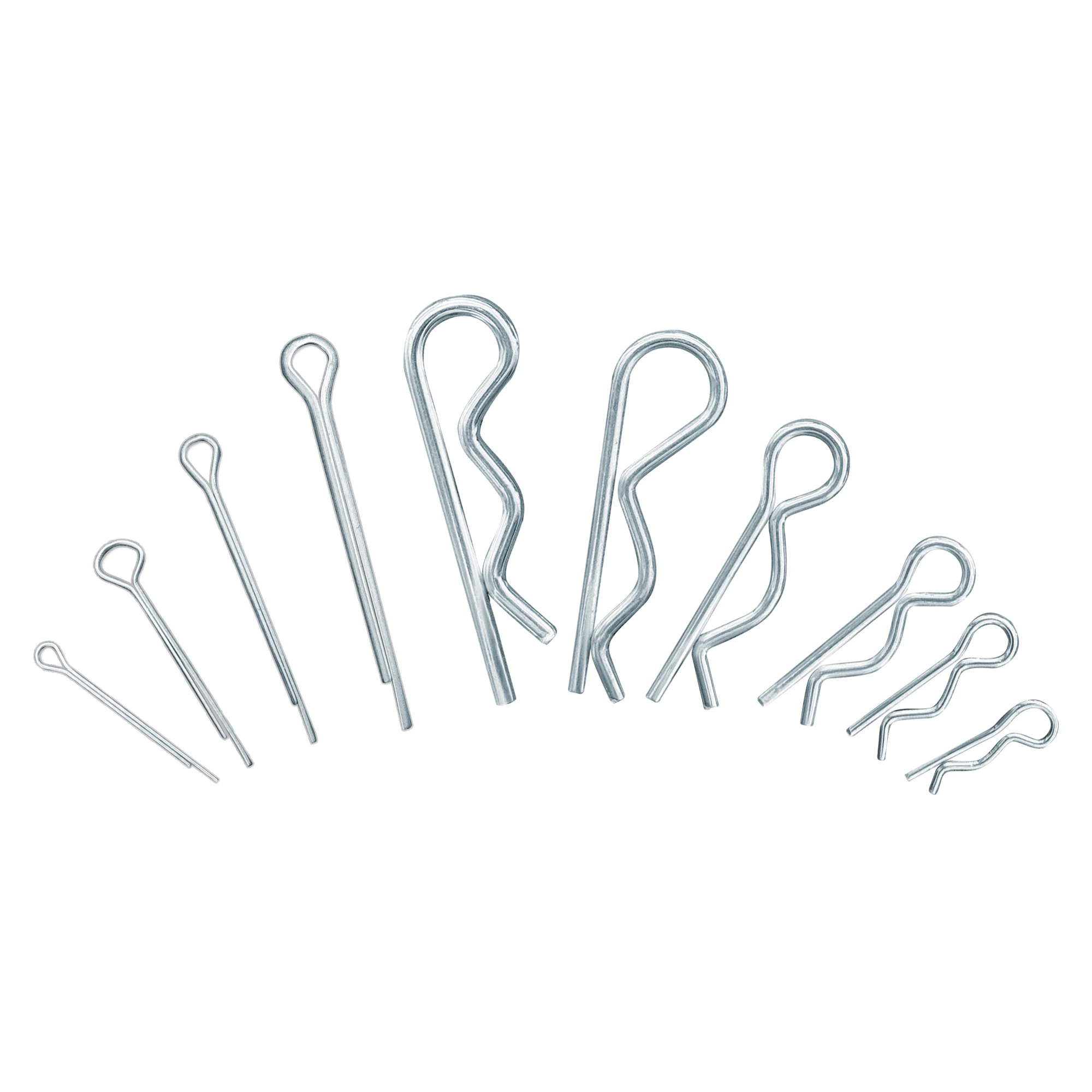 458pcs Cotter pin and R-pin assortment kits available in 10 sizes Locking Pin Split Pin Tractor Clip Mechanical Hitch Pin Carbon