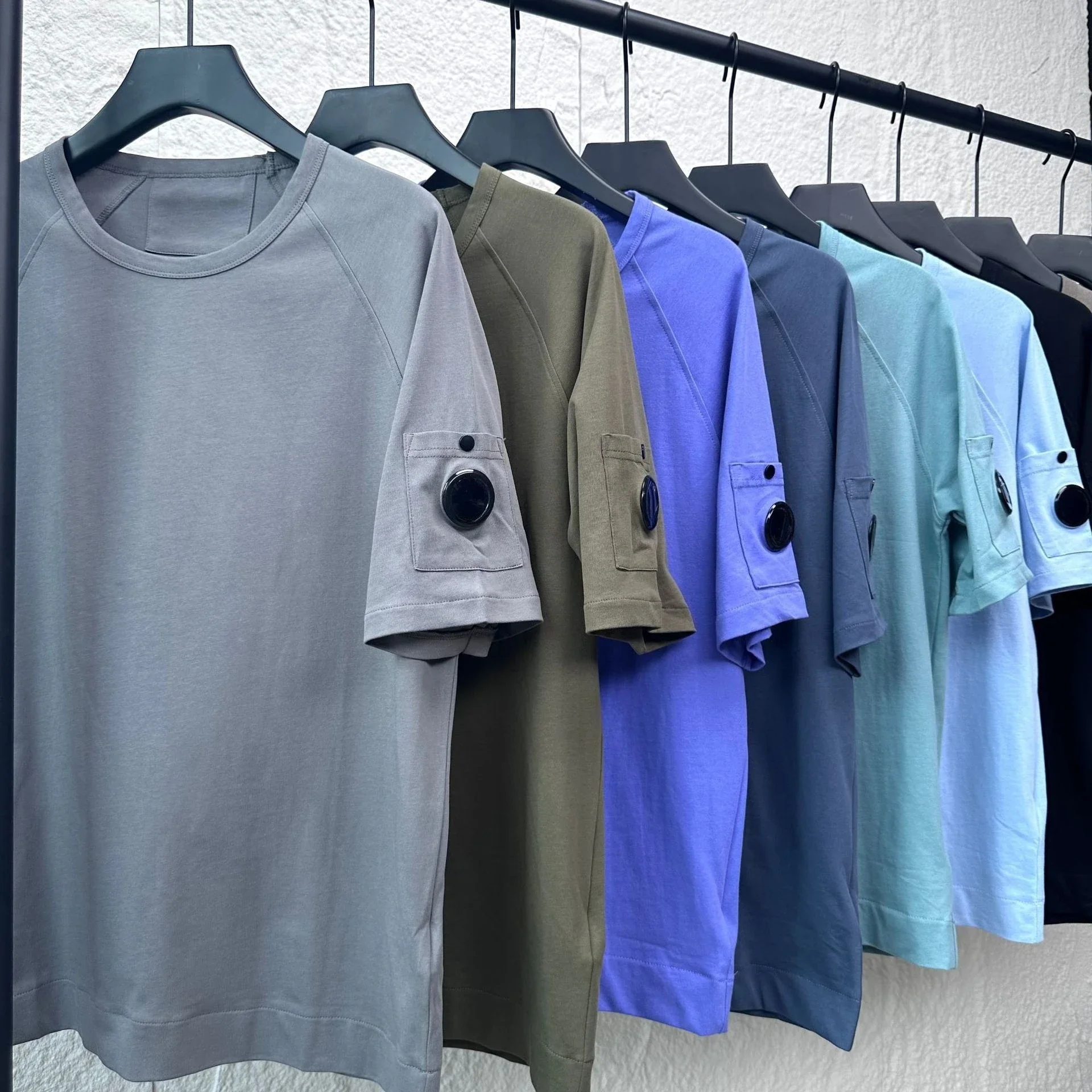 2025New American Korean casual loose round neck pullover double yarn short sleeved men's and women's trendy half sleeved T-shirt