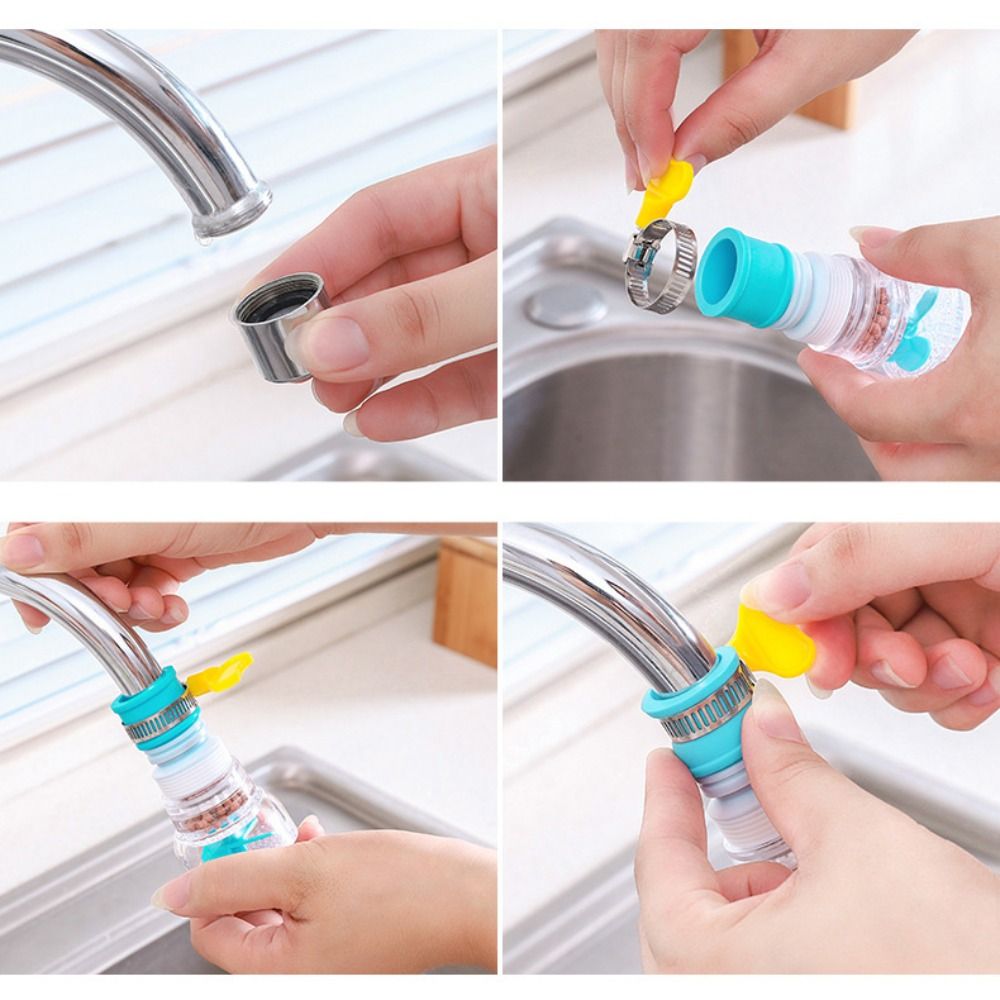 1Pcs New 360 Degree Rotating Faucet Extension Shower Supplies Kitchen Shower Rotating Filter Home Use Splash-proof Faucet Nozzle