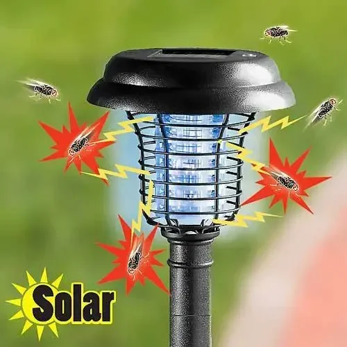 Luz Solar Exterminador de insectos para exteriores, lámpara LED impermeable con energía Solar para matar mosquitos, para uso interior y exterior
