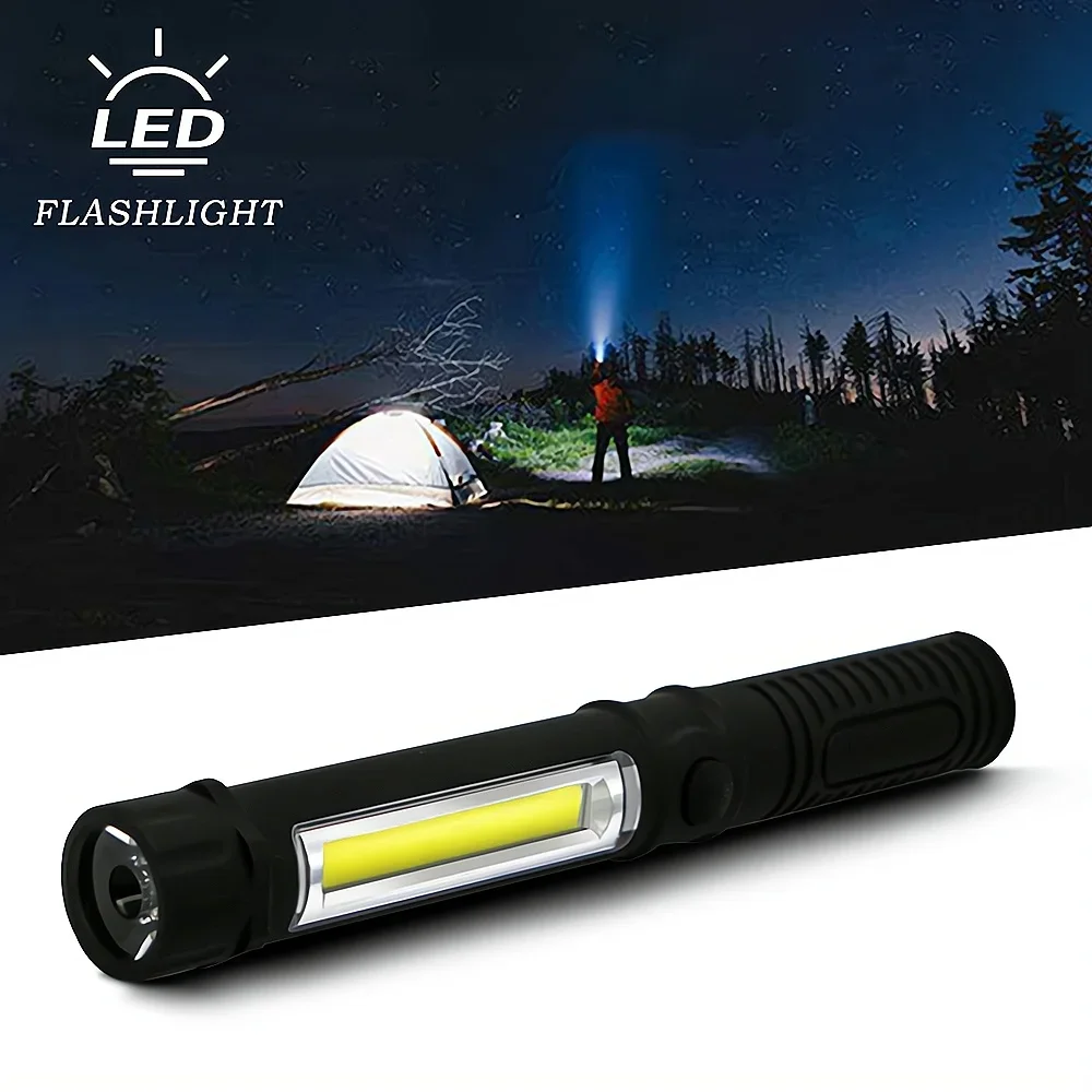 Mini caneta lanterna multifuncional lâmpada led portátil noite luz de trabalho inspeção base magnética à prova dwaterproof água acampamento pesca ciclismo