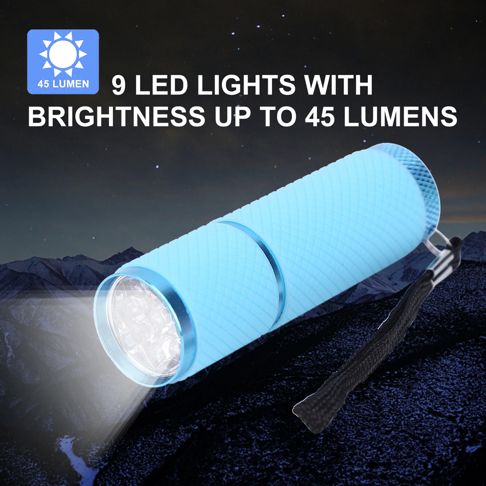 Kleine Taschenlampe mit Umhängeband, Taschenlampe aus Aluminiumlegierung, weißes Licht, Beleuchtung, Kindergeburtstagsgeschenk, Außenbeleuchtungsausrüstung