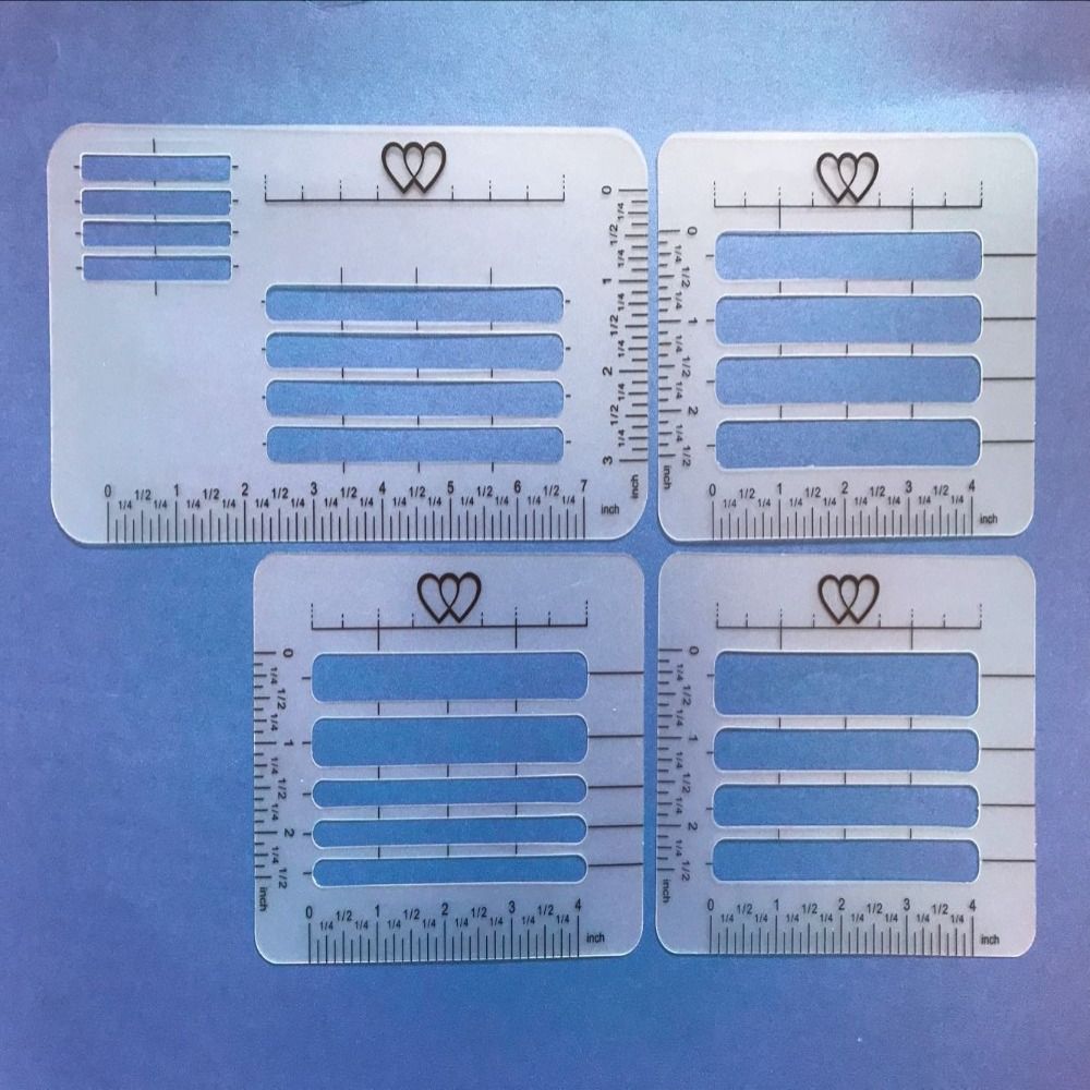 4/6Pcs DIY Templates Ruler Precision Writing Lines Guide Envelope Template Creativity Multi-use Clear Calligraphy Stencil