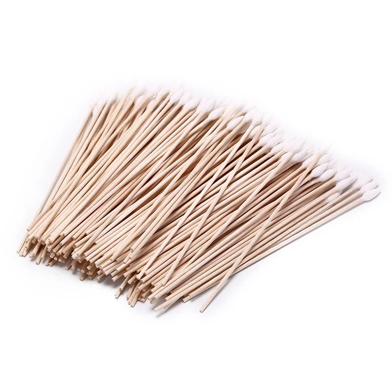200Pcs 6นิ้วทำความสะอาด Swabs ฝ้ายขนาดใหญ่ Swabs ปืนทำความสะอาดแปรง