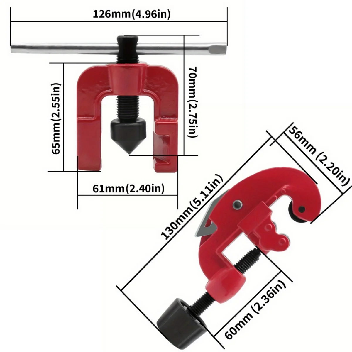 Set di strumenti per svasatura Cono e barra a 6 fori per applicazioni di linea freno per refrigerazione a gas acqua, strumento per svasatura tubi in ottone e alluminio