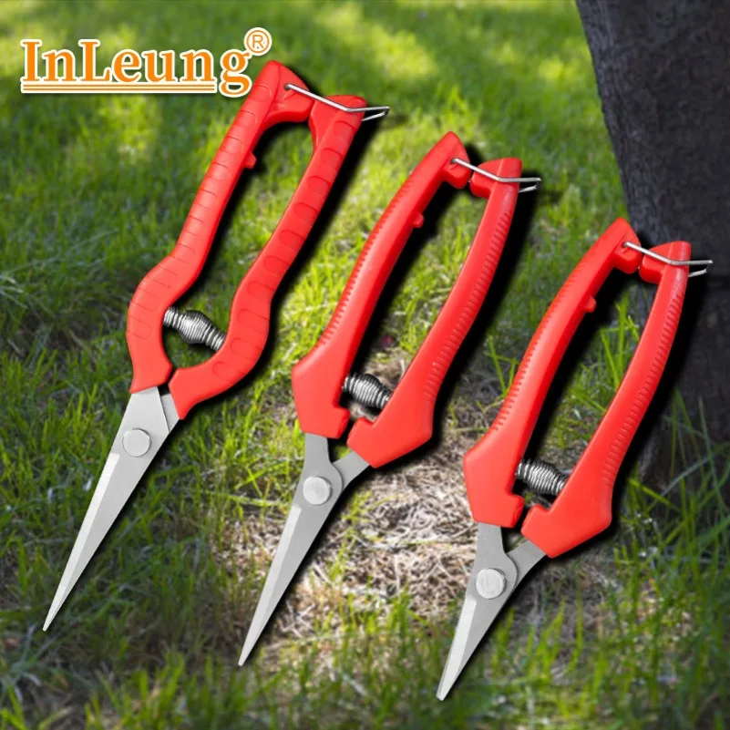 One-handed Sharp Blade Pruning Shears Branch Grass Garden Fruit Tree Trimming Scissors Knife Non-slip Handle Cutting Knife Tools