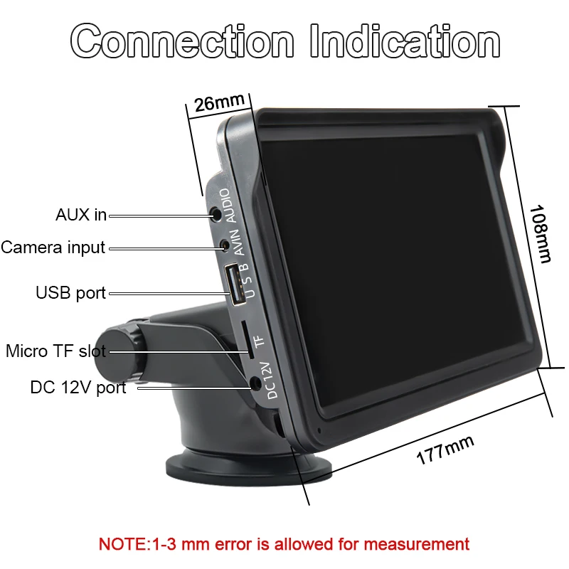 Hippcron 7inch Car Radio Multimedia Video Player Wireless Carplay And Wireless Android Auto Portable Universal Touch Screen