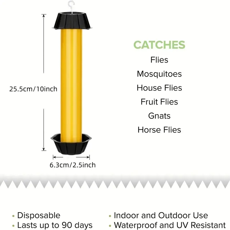 1pc Fly Stick - Trappola per mosche super appiccicosa, trappole per mosche sospese Trappole per mosche per esterni per interni |   Acchiappamosche, Moschettoni, Mosquito e Flyi