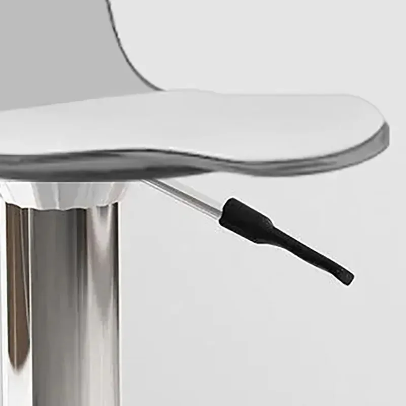Sedie da Bar girevoli in acrilico rosa trasparente barbiere metallo bianco sedie da Bar cucina alta Chaise regolabile mobili di Design