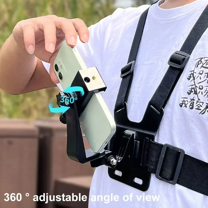 5 em 1 suporte de montagem da cinta peitoral do telefone móvel fixo acessórios transmissão ao vivo primeiro ângulo gravação vídeo vida suporte do telefone