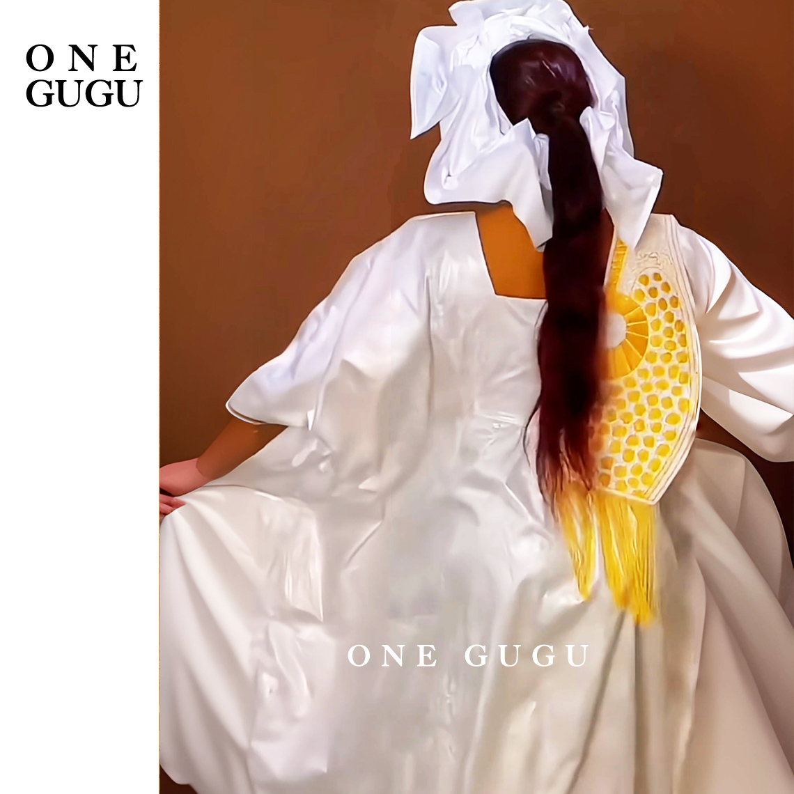 Mariage traditionnel africain Bazin Riche Boubou et écharpe avec des glands blanc et or broderie bassin Dashiki robes nigérianes