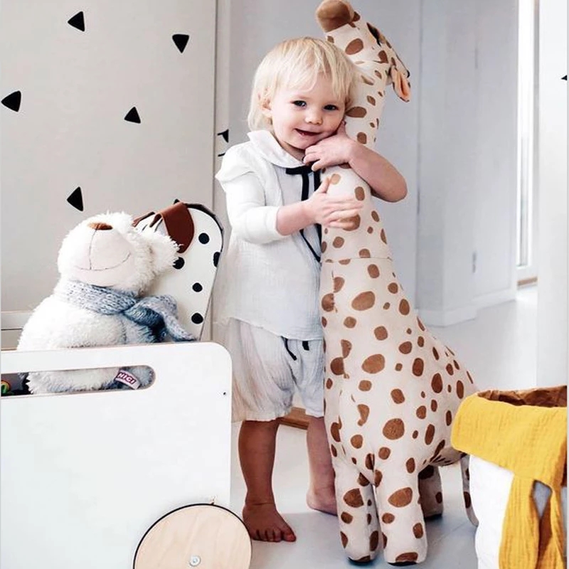 Plüschtier Große Größe 40-85 cm Simulation Giraffe Weiche Plüschtiere Weiche Plüschpuppe Gefüllte Schlafpuppe Spielzeug Jungen Mädchen Geburtstagsgeschenk