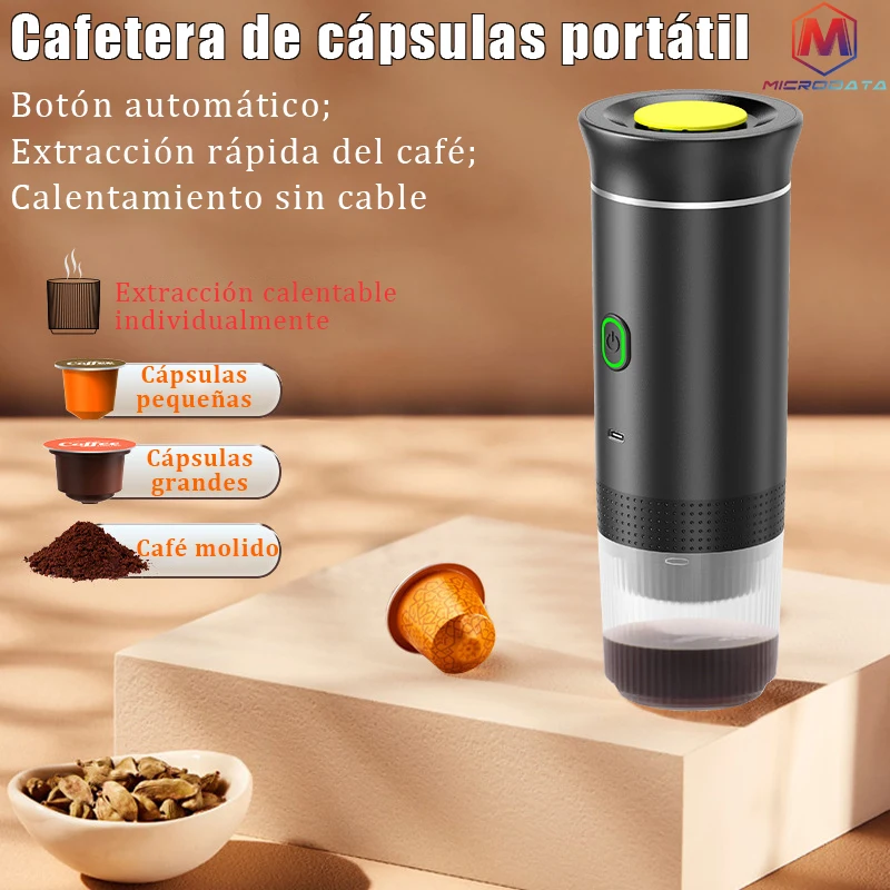 Tragbare elektrische Kapsel Kaffee maschine drahtlose Espresso maschine mit Heizungs pumpe 3-in-1 Auto Reise kaffee maschine