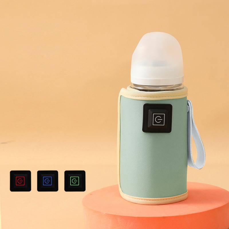 D84E Portable USB Milk Warmer Bag Insulated Milk Bottle Heater Bag Nursing Warmer