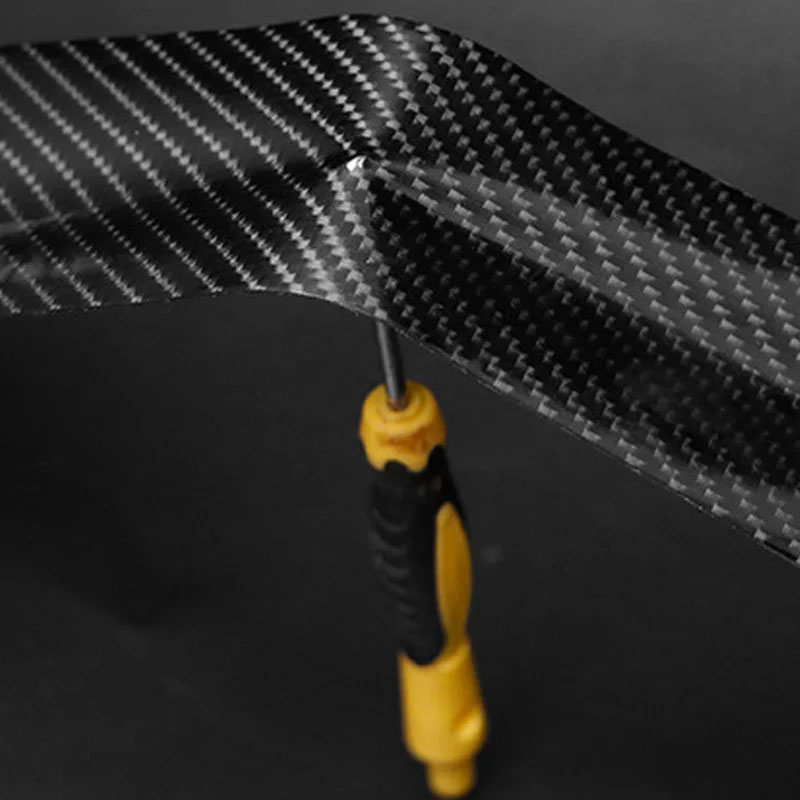 3D 車ナノカーボンファイバーステッカー - 傷防止と防水保護車保護フィルム自動ドア敷居サイドステッカー