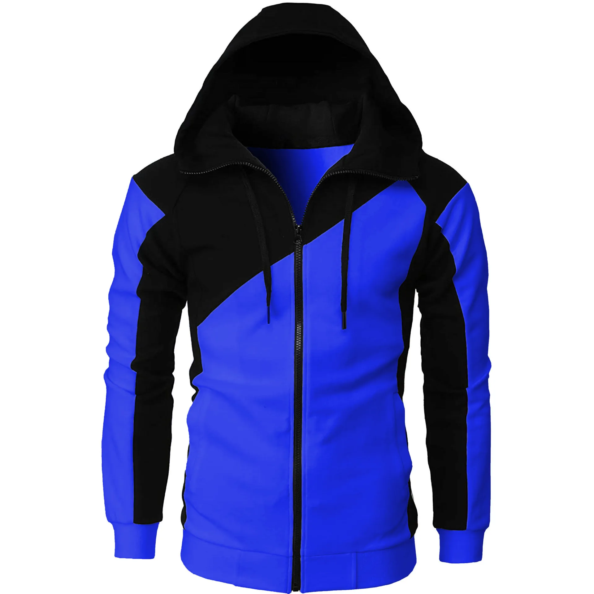 Sudaderas con capucha y cremallera de alta calidad para hombre, chaqueta Retro Harajuku de color sólido, Sudadera con capucha con cremallera de calle, sudadera holgada informal, ropa