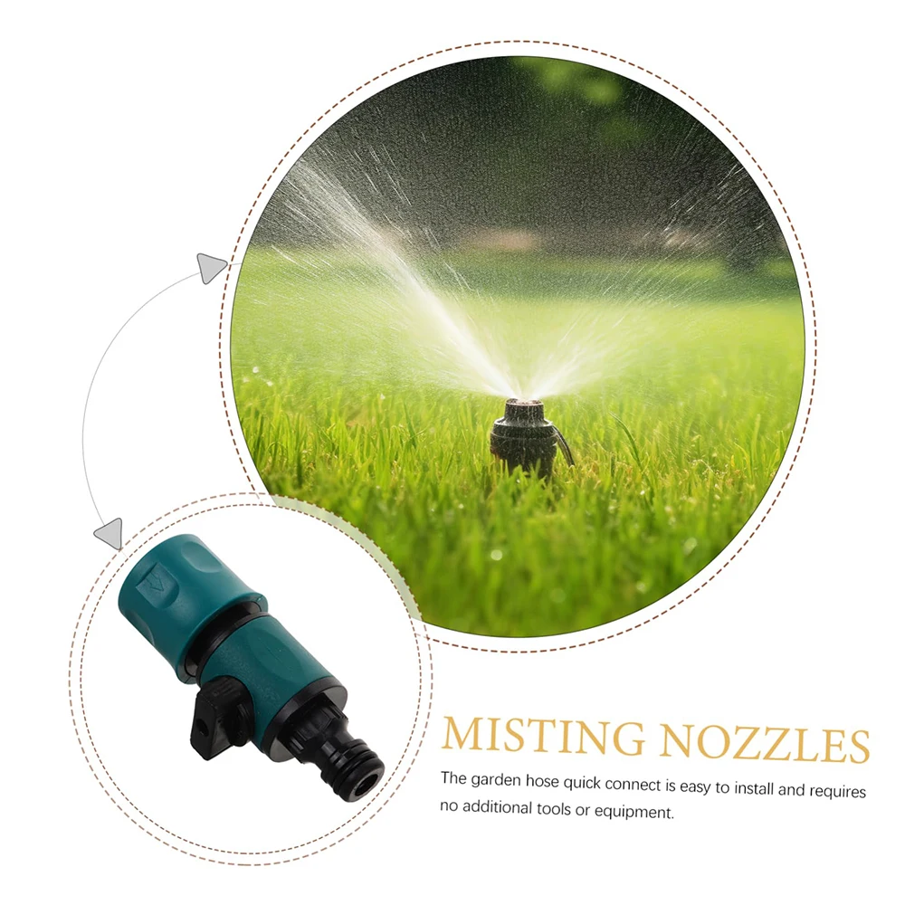 Accoppiatore a connessione rapida per tubo da giardino - Adattatore per valvola di intercettazione per irrigazione Sistema di irrigazione Rubinetto Raccordo per rubinetto Connettore in linea