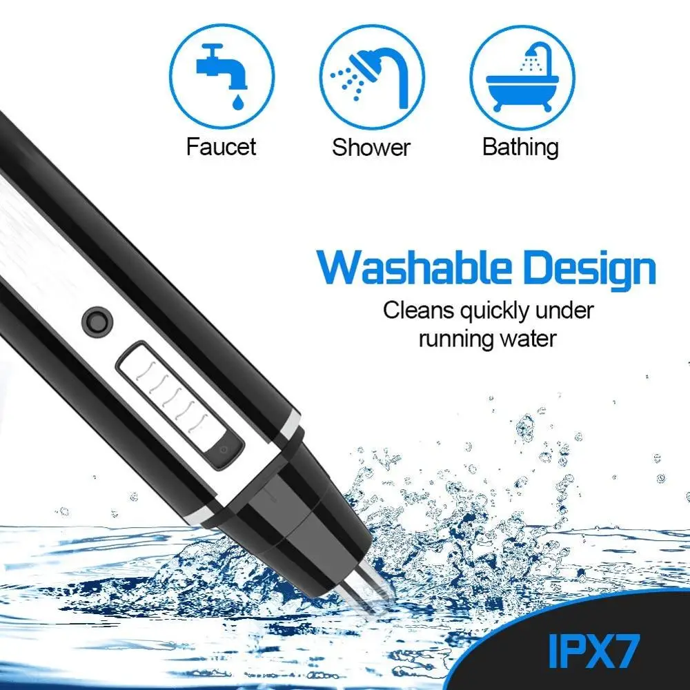 KM-6630 Kemei Trimmer voor Mannen Elektrische Neus- en Oortrimmer Oplaadbare Trimmer voor Haar Baard Neus en Oorreiniger Verzorging