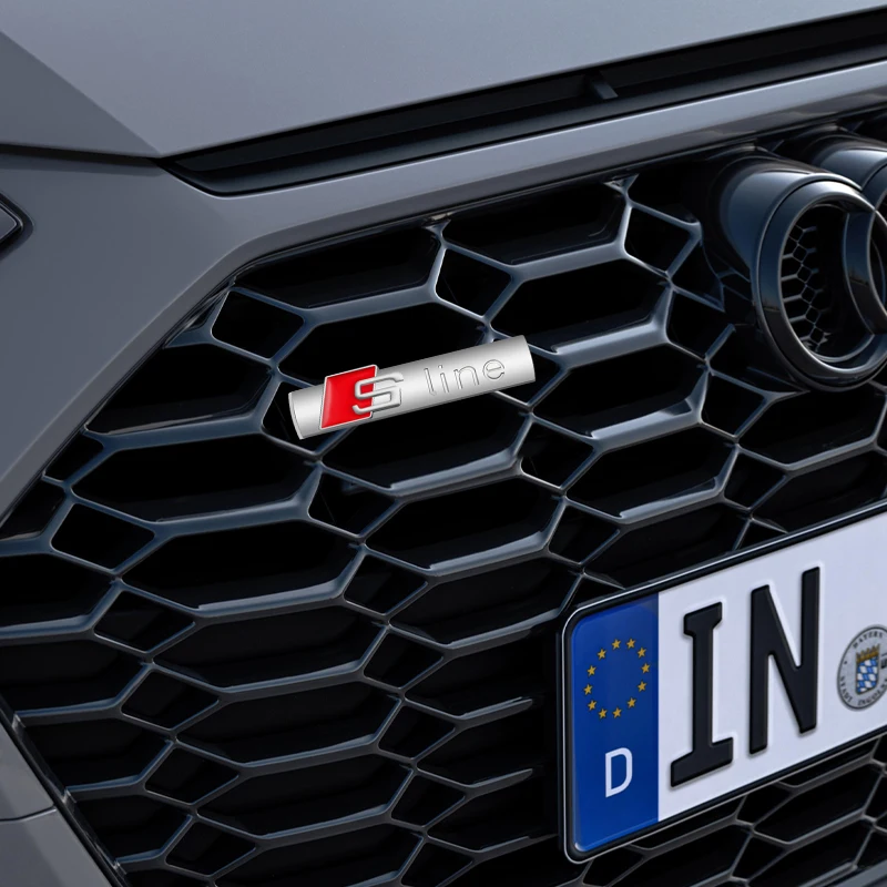 Emblemat samochodowy Grill przednia maska Grille do Audi Sline S line A4 B6 B8 S1 S2 S3 S4 S5 S6 A1 A3 A6 C5 A5 A8 Naklejki samochodowe