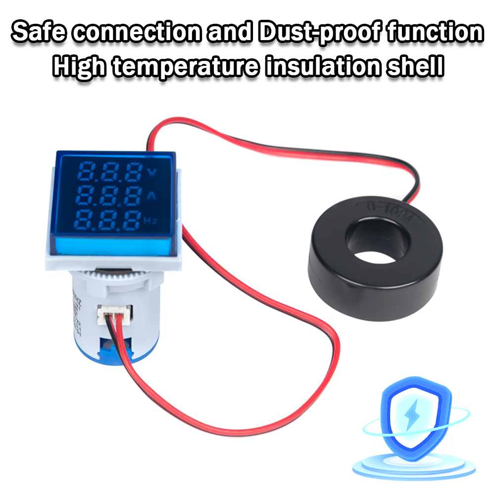 AC 20-500V 1-100A LED voltímetro digital amperímetro Hertz HZ luces de señal 220V medidor de corriente de voltaje voltios amperios probador Detector rojo