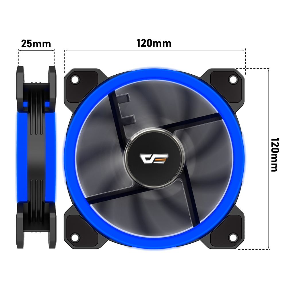 Darkflash DR11 RGB PC boîtier ventilateurs Kits 6 broches Double anneau ARGB refroidissement pour ordinateur de bureau