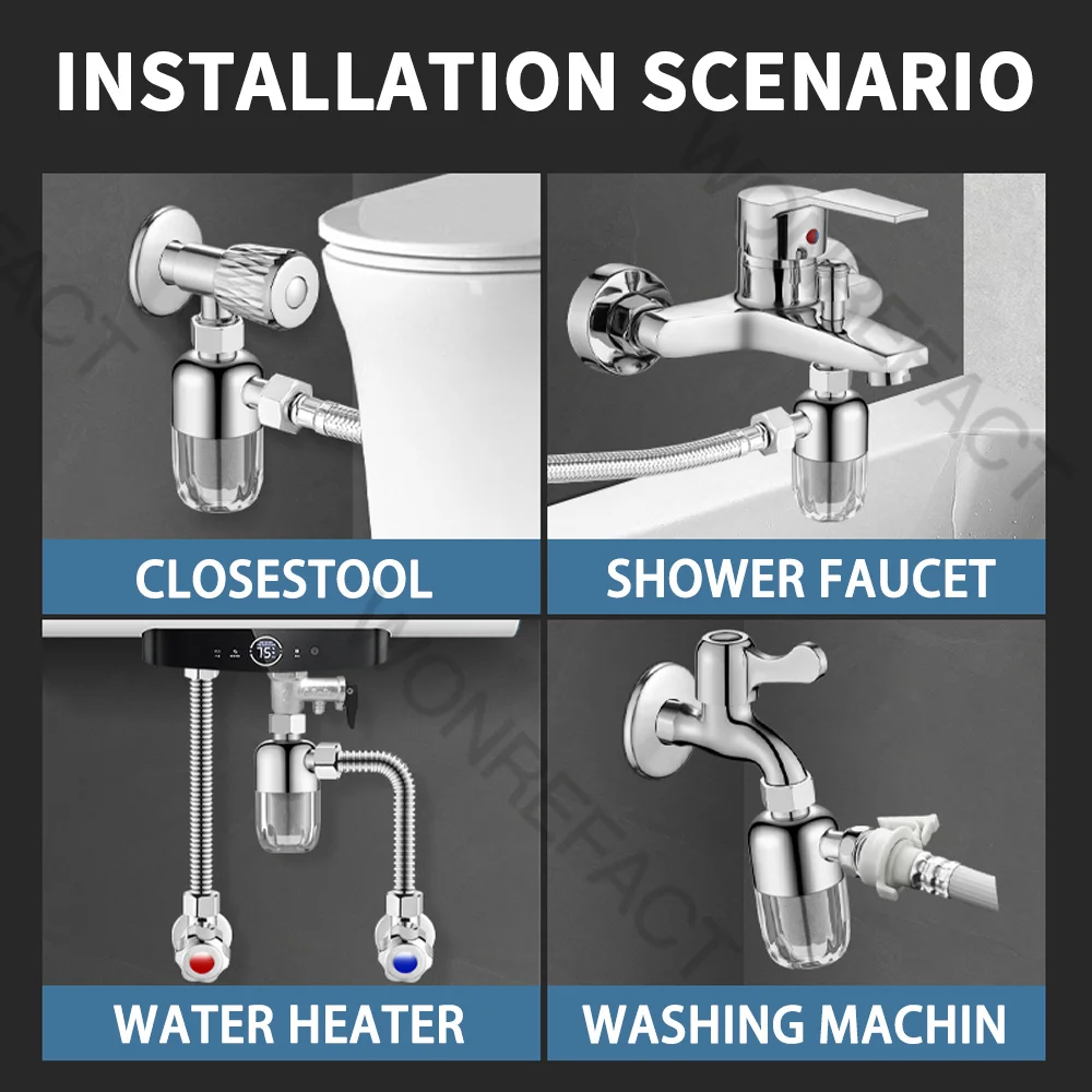 Washing Machine Effluent Purifier Front Filter Bathroom Kitchen Brass Universal Faucet Sediment Filter Water Heater Front Filter