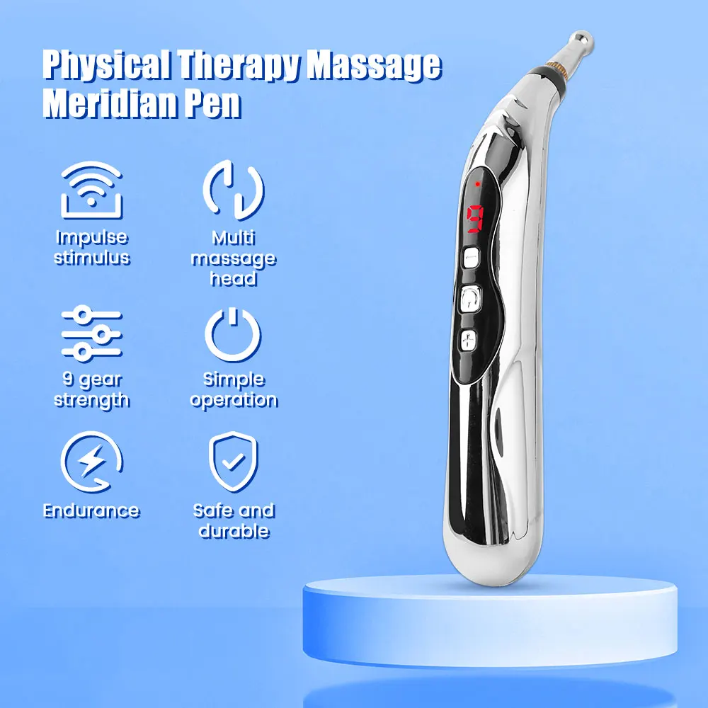 ชาร์จฝังเข็มปากกา 5/3 หัวไฟฟ้ากล้ามเนื้อนวดผ่อนคลายปากกาเลเซอร์ Energy Therapy Health Care TOOL