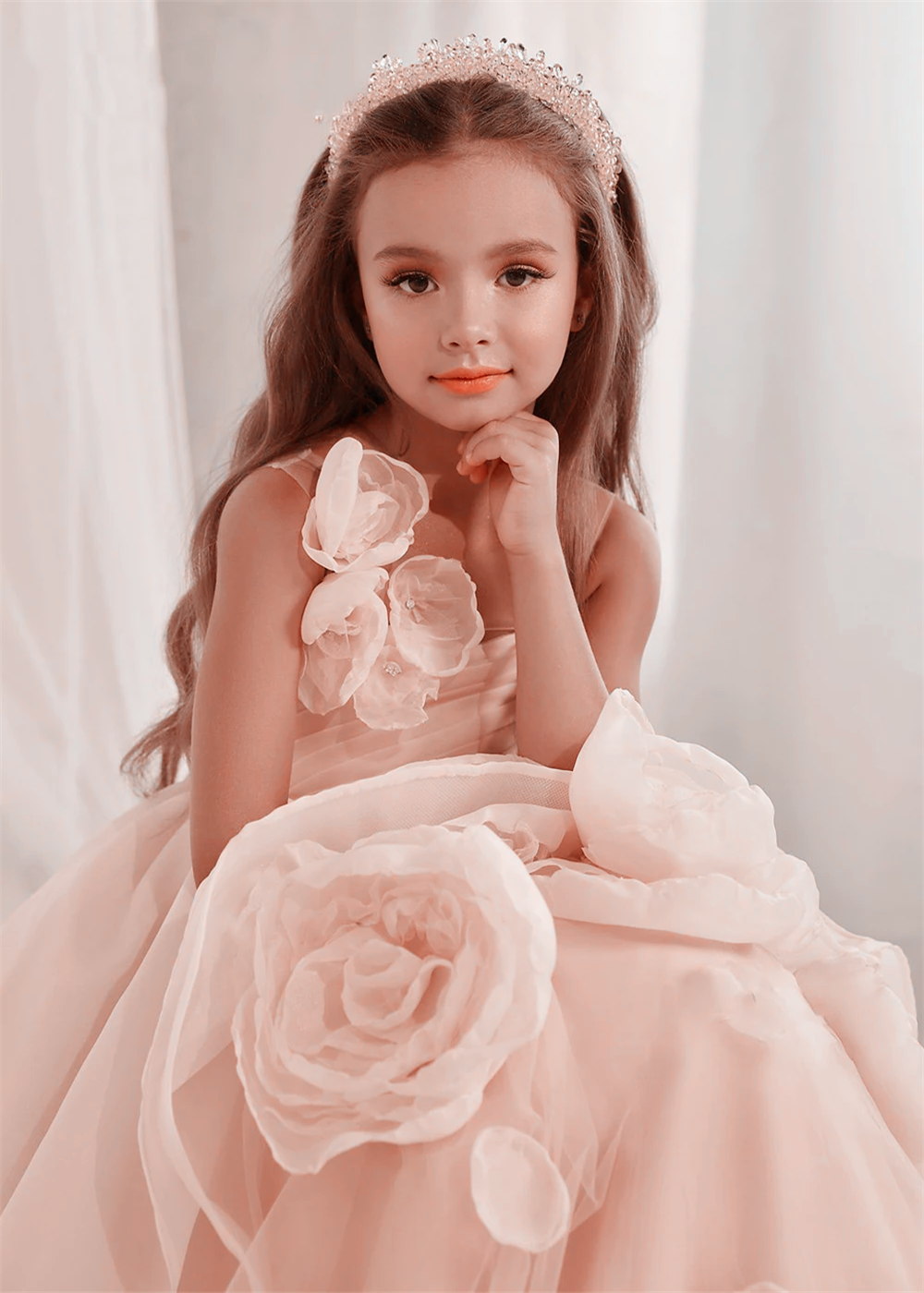 Blumenmädchenkleid Brautkleider Applikationen Prinzessin Abendkleider Kleinkinder Kinder Geburtstag Party GESCHENK Erstkommunion Kleid