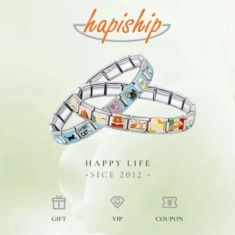 Hapiship Cao Mới Ban Đầu Hoa Cúc Vàng 26 Chữ Cái A-Z Ý Quyến Rũ Phù Hợp Với 9Mm Trang Sức Inox Tự Làm DJ432