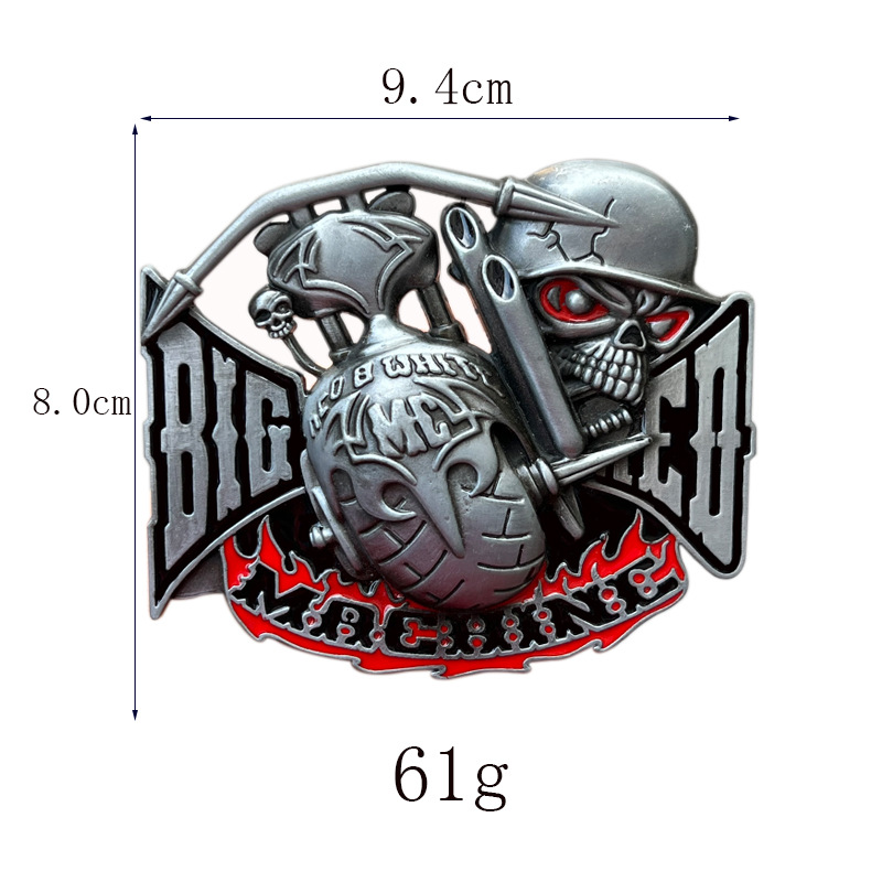 Motorrad Totenkopf Motorrad Gürtelschnalle im westlichen Stil