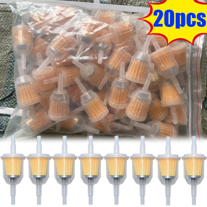 1-20 stücke Universal Inline Gas Kraftstoff Filter 6MM-8MM Auto Benzin Öl Filter Rohr für kleine Motor Rasenmäher Motorrad Zubehör