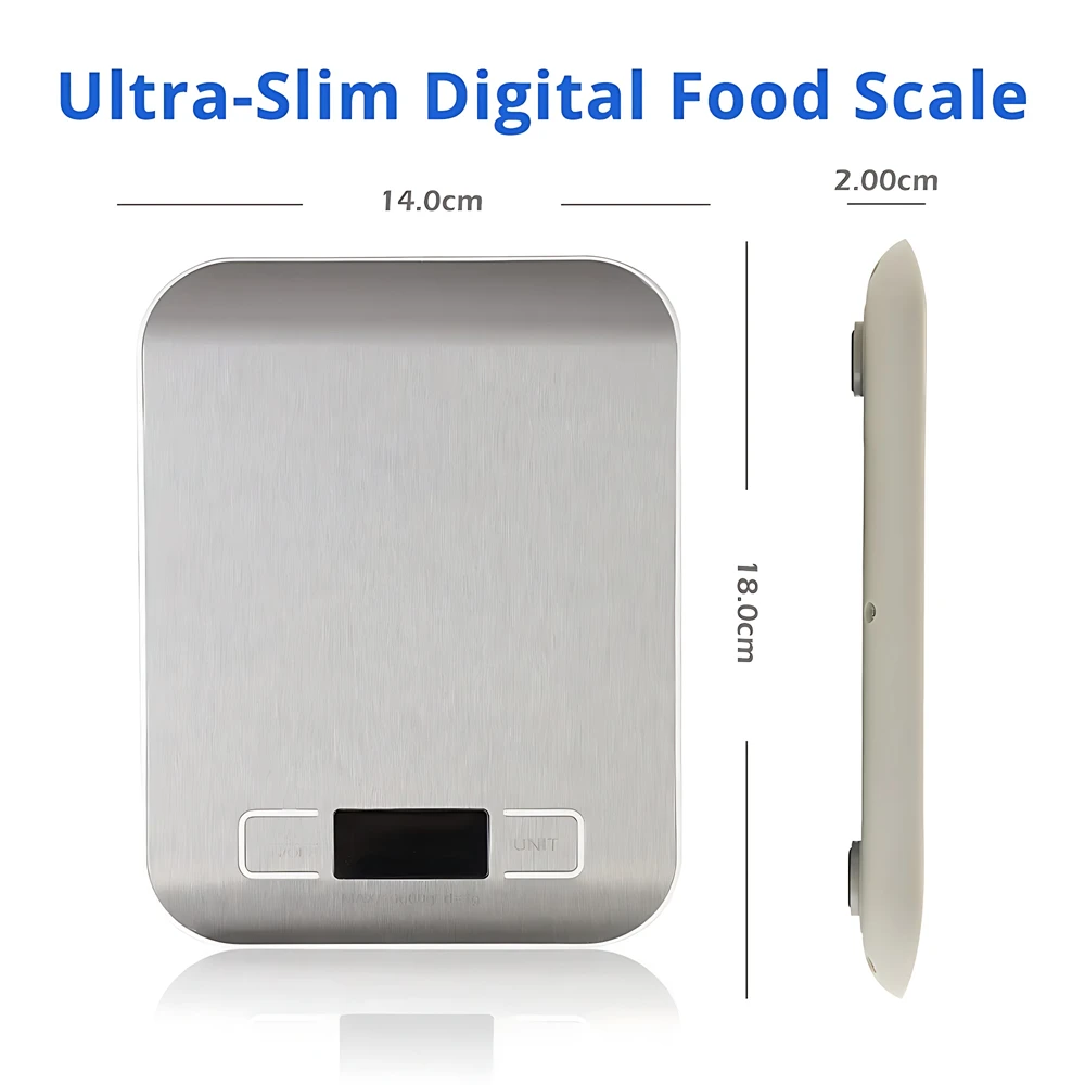 식품 다이어트용 스테인리스 스틸 주방 저울, 우편 밸런스 측정, LCD 정밀 전자, 10KG