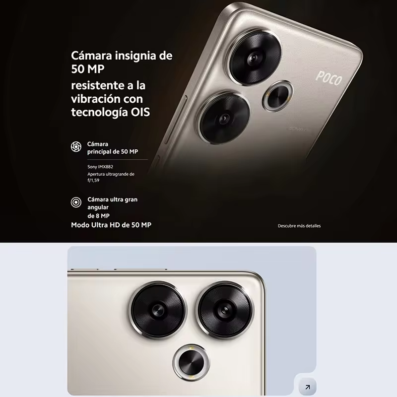 POCO F6 5G Smartphone versión Global 256GB/512GB Pantalla AMOLED Snapdragon®8s Gen 3 90W Carga turbo batería de 5000mAh