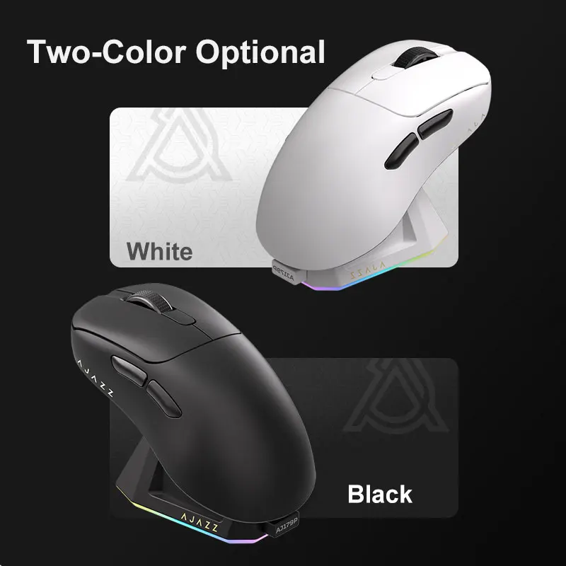 Ajazz aj179 pro paw3395 leichte kabel gebundene kabellose Maus mit magnetischer Lade basis Ergonomische Makro-Gaming-Maus für PC-Laptop