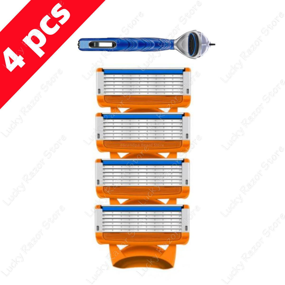 New Fusion Shaving razor Shaver Five Layer Blade Manual Razor Blade, Men's Razor Vintage Beard Blade 5 Blade Razor Holder