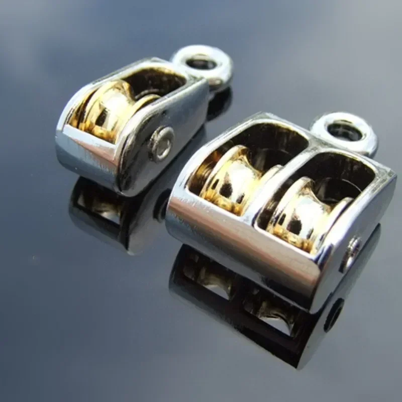 36/52/75 มม.โลหะมัดโลหะผสมสังกะสี FIXED Pulley Crown BLOCK และ Tackle ยกล้อ MINI SINGLE/Double Pulley สําหรับ DIY
