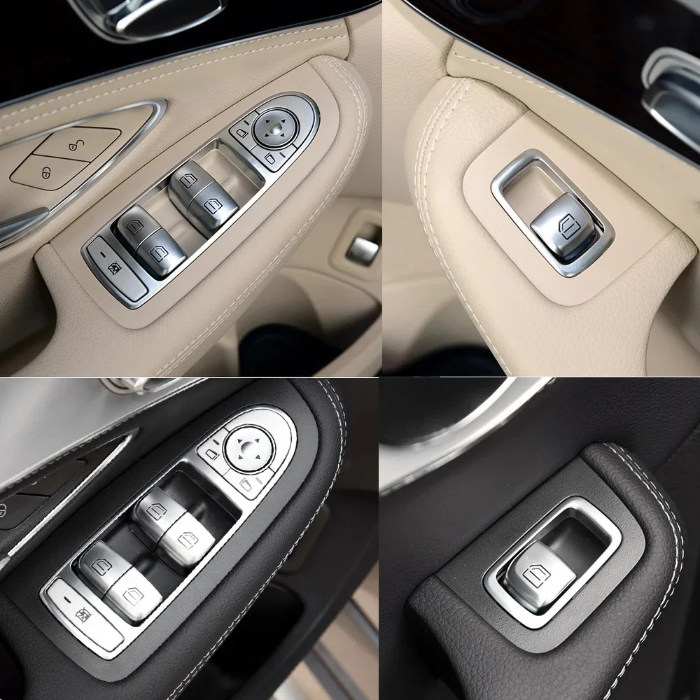 W205 W253 W213 W293 W222 Car Master Passenger Door Window Switch Button Cover Cap Replacement For Mercedes Benz C E GLC S Class